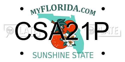 CSA21P Florida License Plate