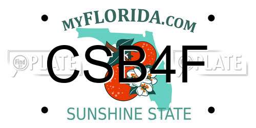 CSB4F Florida License Plate