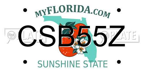 CSB55Z Florida License Plate