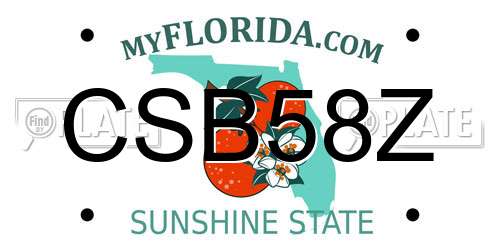 CSB58Z Florida License Plate