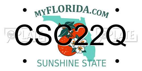 CSC22Q Florida License Plate