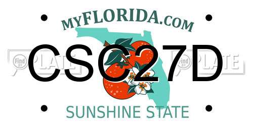 CSC27D Florida License Plate
