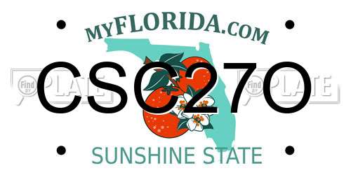 CSC27O Florida License Plate