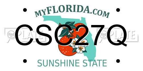 CSC27Q Florida License Plate