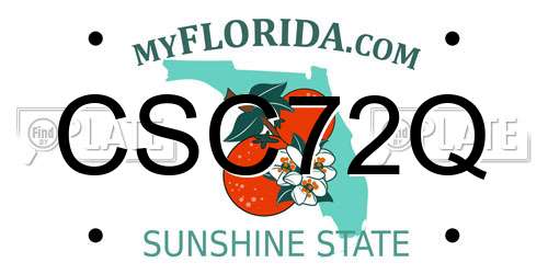 CSC72Q Florida License Plate