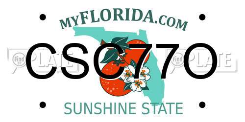 CSC77O Florida License Plate