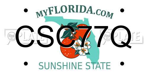 CSC77Q Florida License Plate