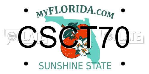 CSCT70 Florida License Plate