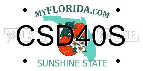 CSD40S Florida License Plate