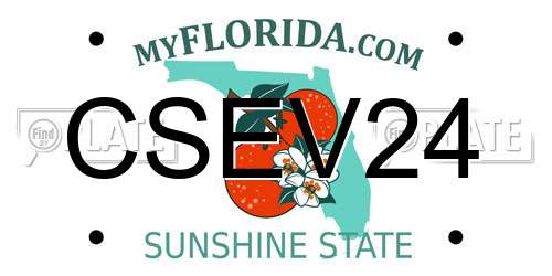 CSEV24 Florida License Plate