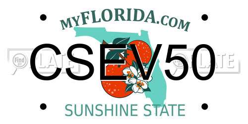 CSEV50 Florida License Plate