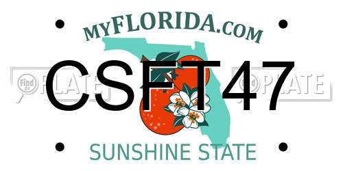 CSFT47 Florida License Plate