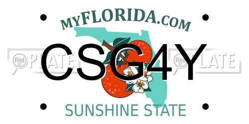 CSG4Y Florida License Plate