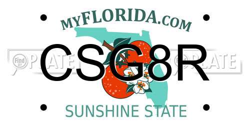 CSG8R Florida License Plate