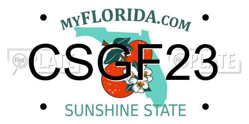CSGF23 Florida License Plate
