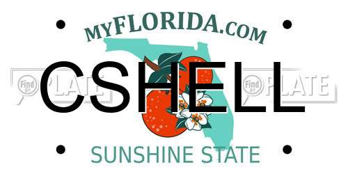 CSHELL Florida License Plate