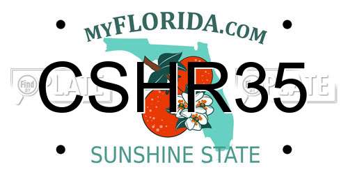 CSHR35 Florida License Plate