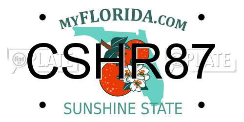 CSHR87 Florida License Plate