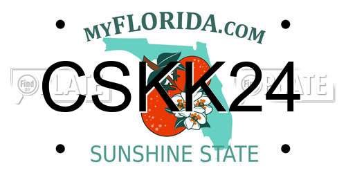 CSKK24 Florida License Plate