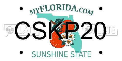 CSKP20 Florida License Plate