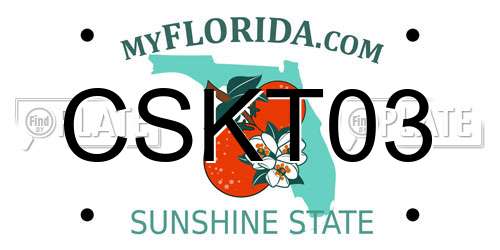 CSKT03 Florida License Plate