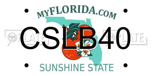 CSLB40 Florida License Plate
