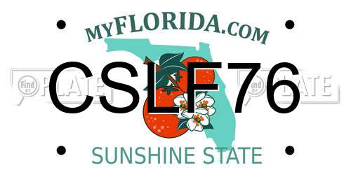 CSLF76 Florida License Plate