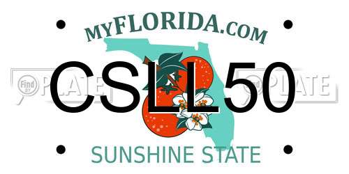 CSLL50 Florida License Plate
