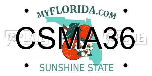 CSMA36 Florida License Plate