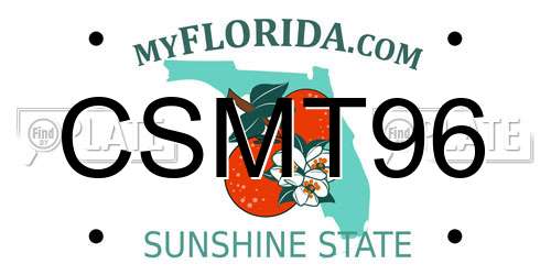 CSMT96 Florida License Plate
