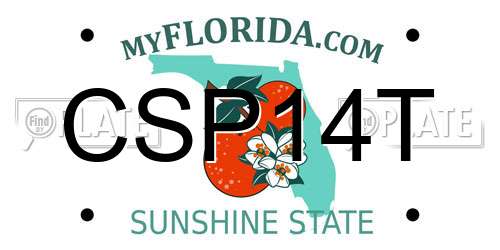 CSP14T Florida License Plate