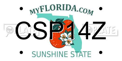 CSP14Z Florida License Plate