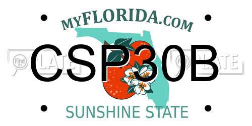 CSP30B Florida License Plate
