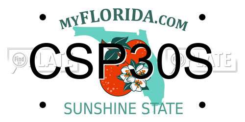 CSP30S Florida License Plate