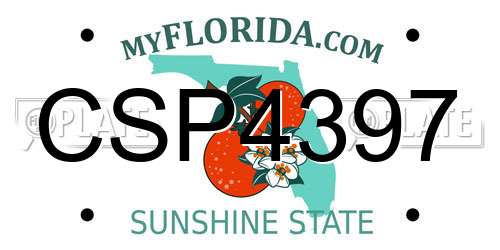 CSP4397 Florida License Plate