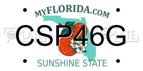 CSP46G Florida License Plate