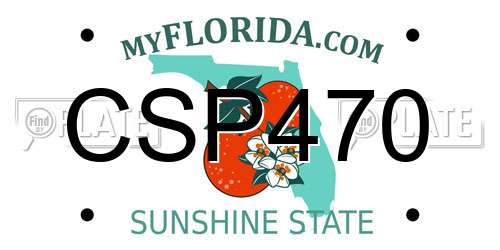 CSP470 Florida License Plate