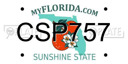 CSP757 Florida License Plate