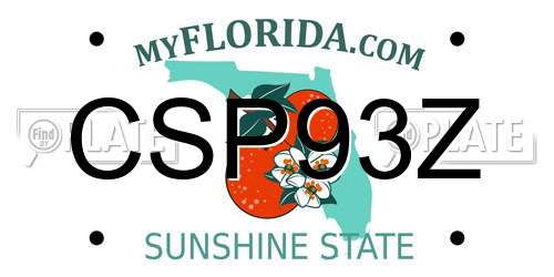 CSP93Z Florida License Plate