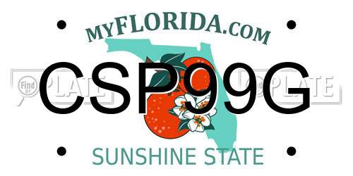 CSP99G Florida License Plate
