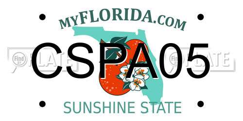 CSPA05 Florida License Plate