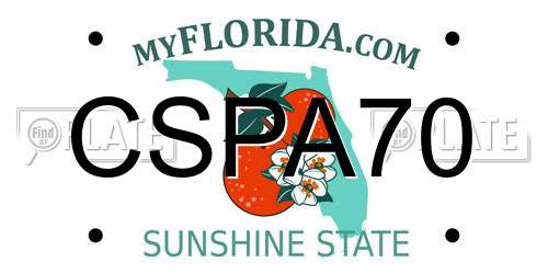 CSPA70 Florida License Plate