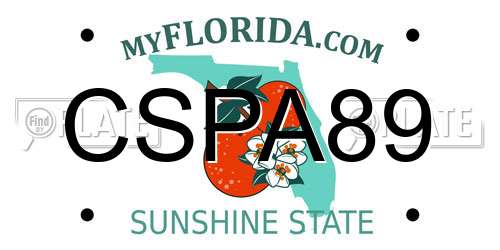 CSPA89 Florida License Plate