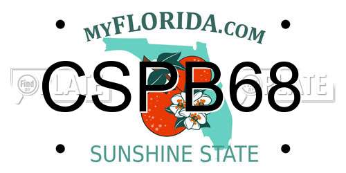 CSPB68 Florida License Plate