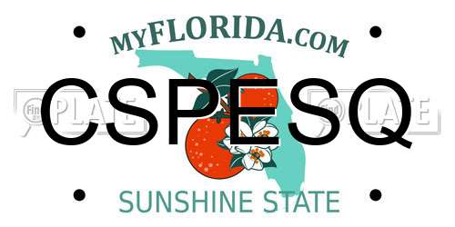 CSPESQ Florida License Plate
