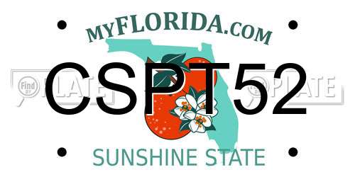 CSPT52 Florida License Plate