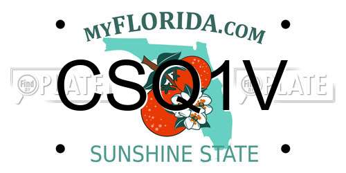 CSQ1V Florida License Plate
