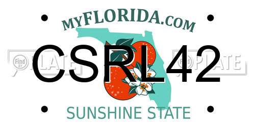 CSRL42 Florida License Plate