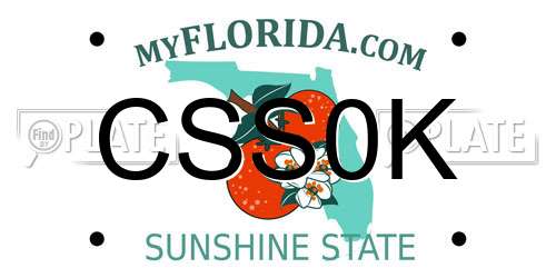 CSS0K Florida License Plate
