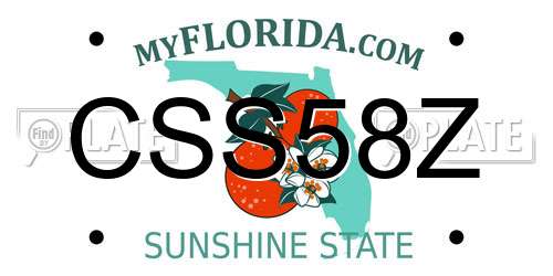 CSS58Z Florida License Plate
